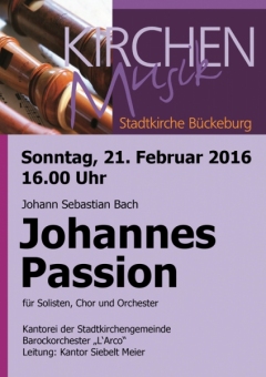 Programmheft - Johannes Passion